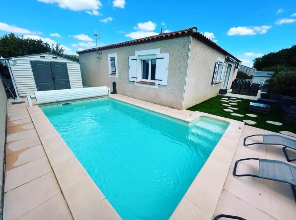 La Villa de l'Olivier piscine privée et parking Carcassonne Esterno foto