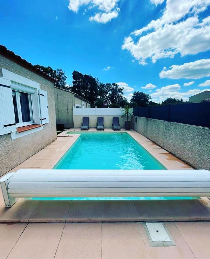 La Villa de l'Olivier piscine privée et parking Carcassonne Esterno foto